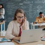 employee making a call